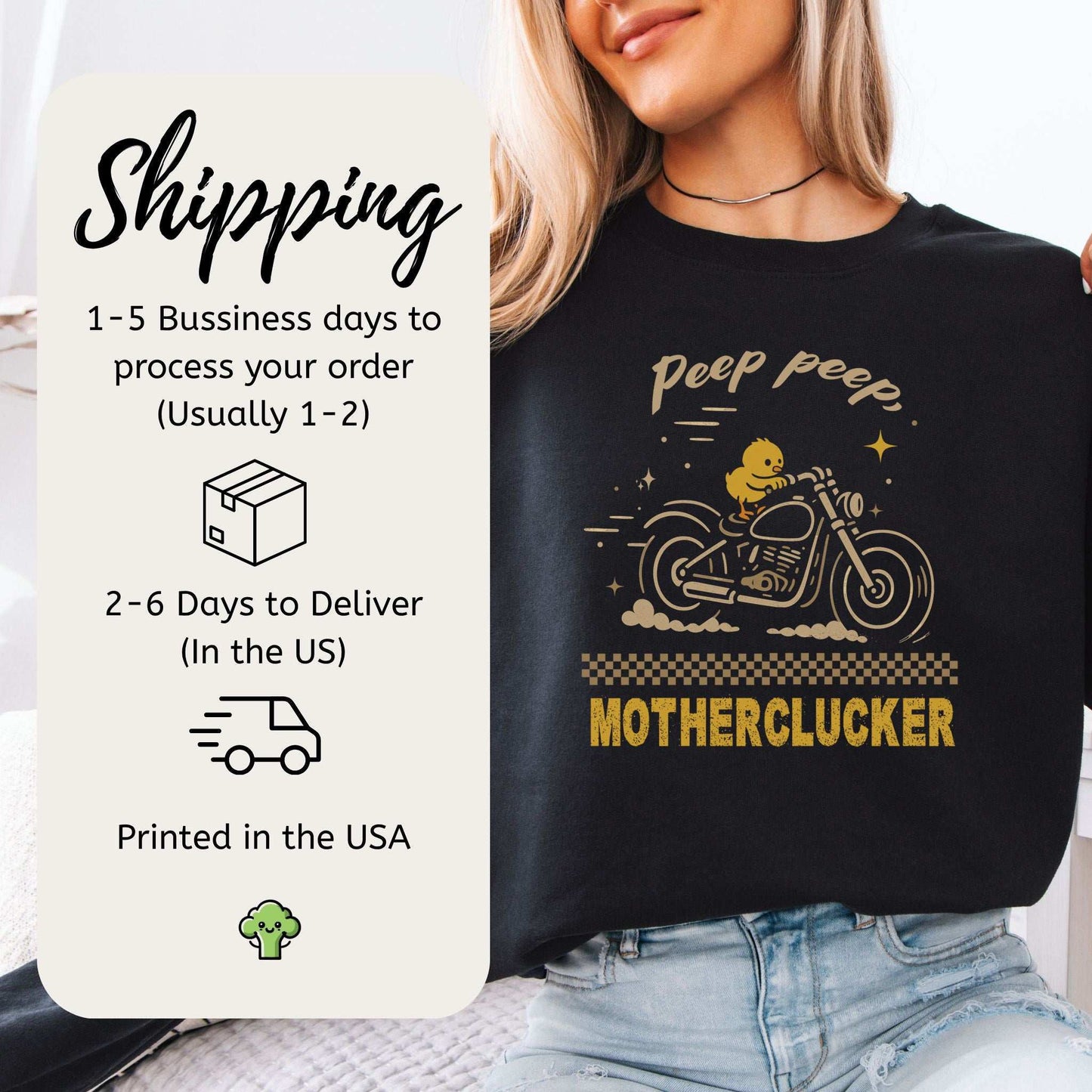 Chicken Motorcycle Sweatshirt – Funny Motherclucker Biker Vibes for Farm & Meme Lovers