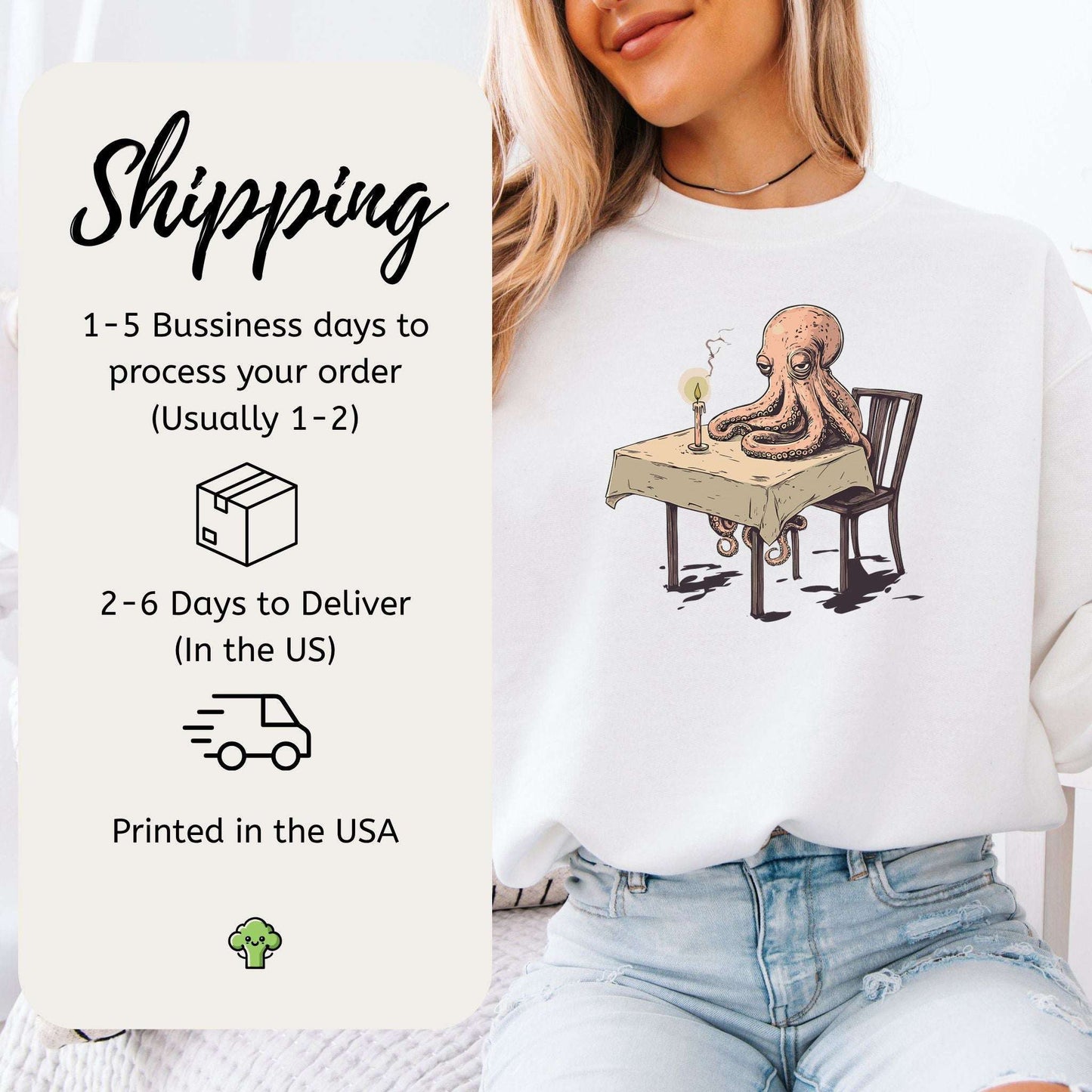 Lonely Octopus Sweatshirt – Funny Single Animal Gift for the Lovelorn