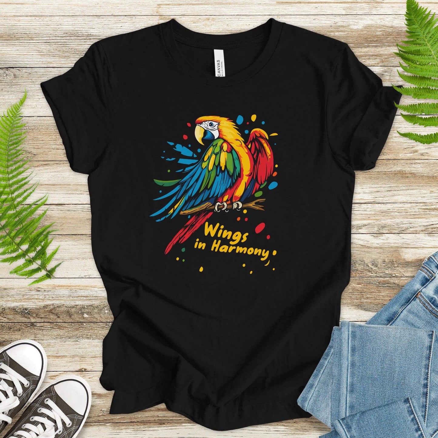 Colorful Parrot T-Shirt – Tropical Vibes - TShirtree