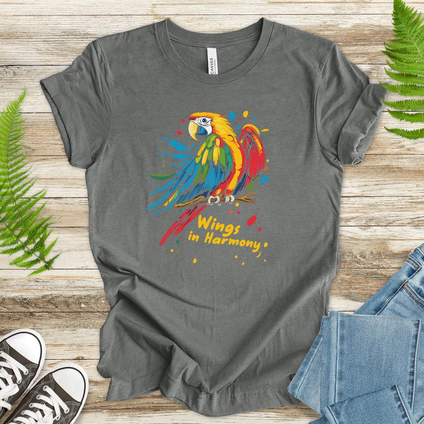 Colorful Parrot T-Shirt – Tropical Vibes - TShirtree