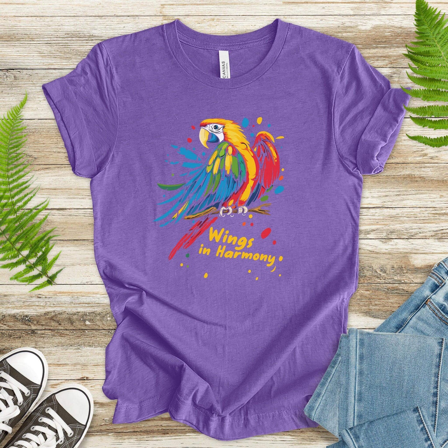 Colorful Parrot T-Shirt – Tropical Vibes - TShirtree