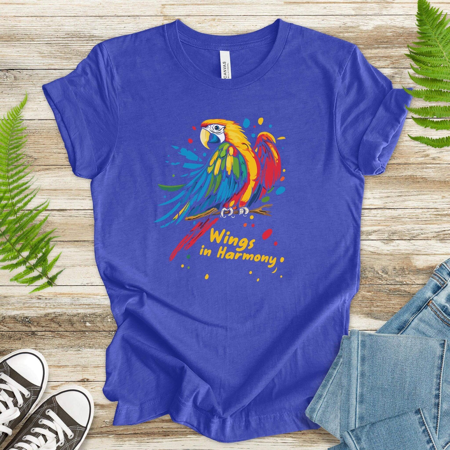 Colorful Parrot T-Shirt – Tropical Vibes - TShirtree