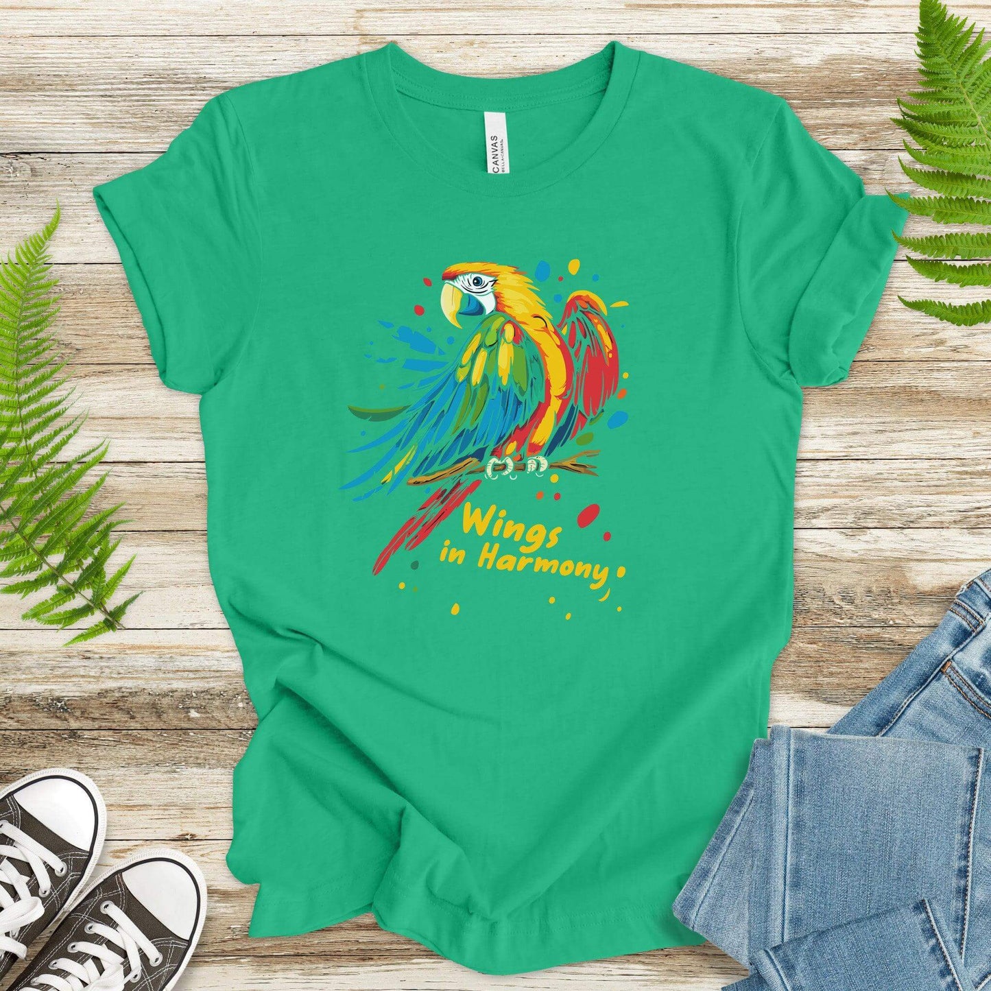 Colorful Parrot T-Shirt – Tropical Vibes - TShirtree