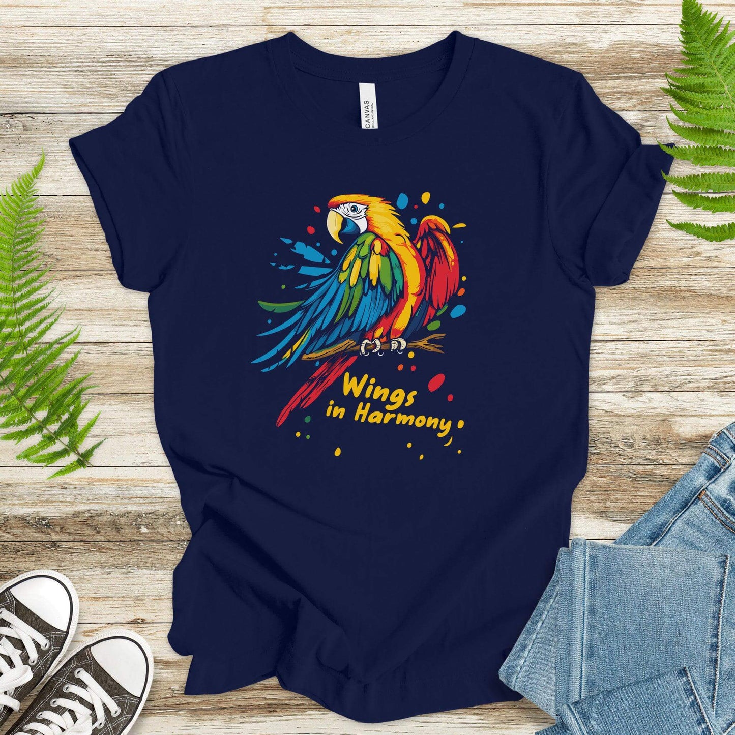 Colorful Parrot T-Shirt – Tropical Vibes - TShirtree