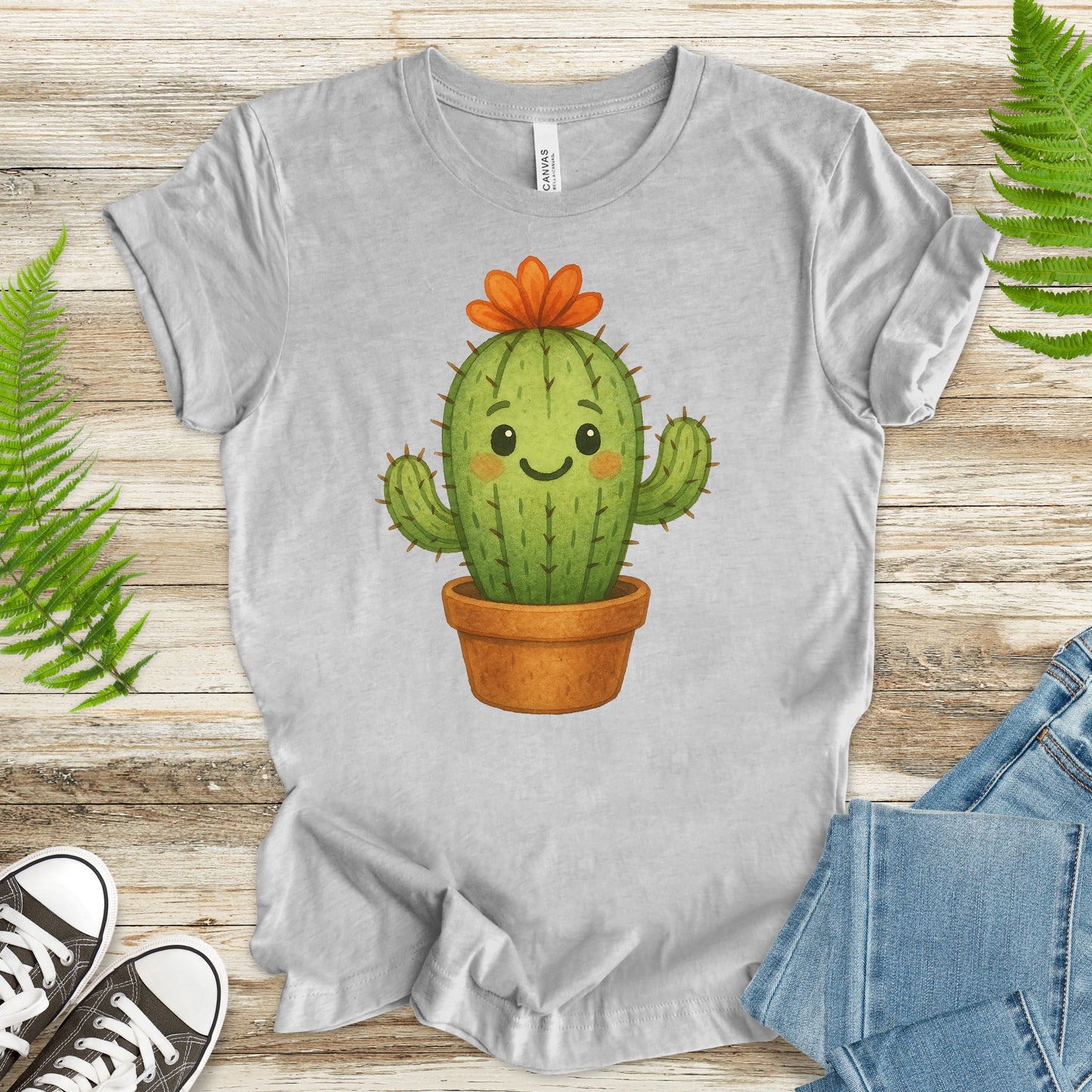 Watercolor Cactus T-Shirt – Cute Succulent Lover Gift & Botanical Vibes