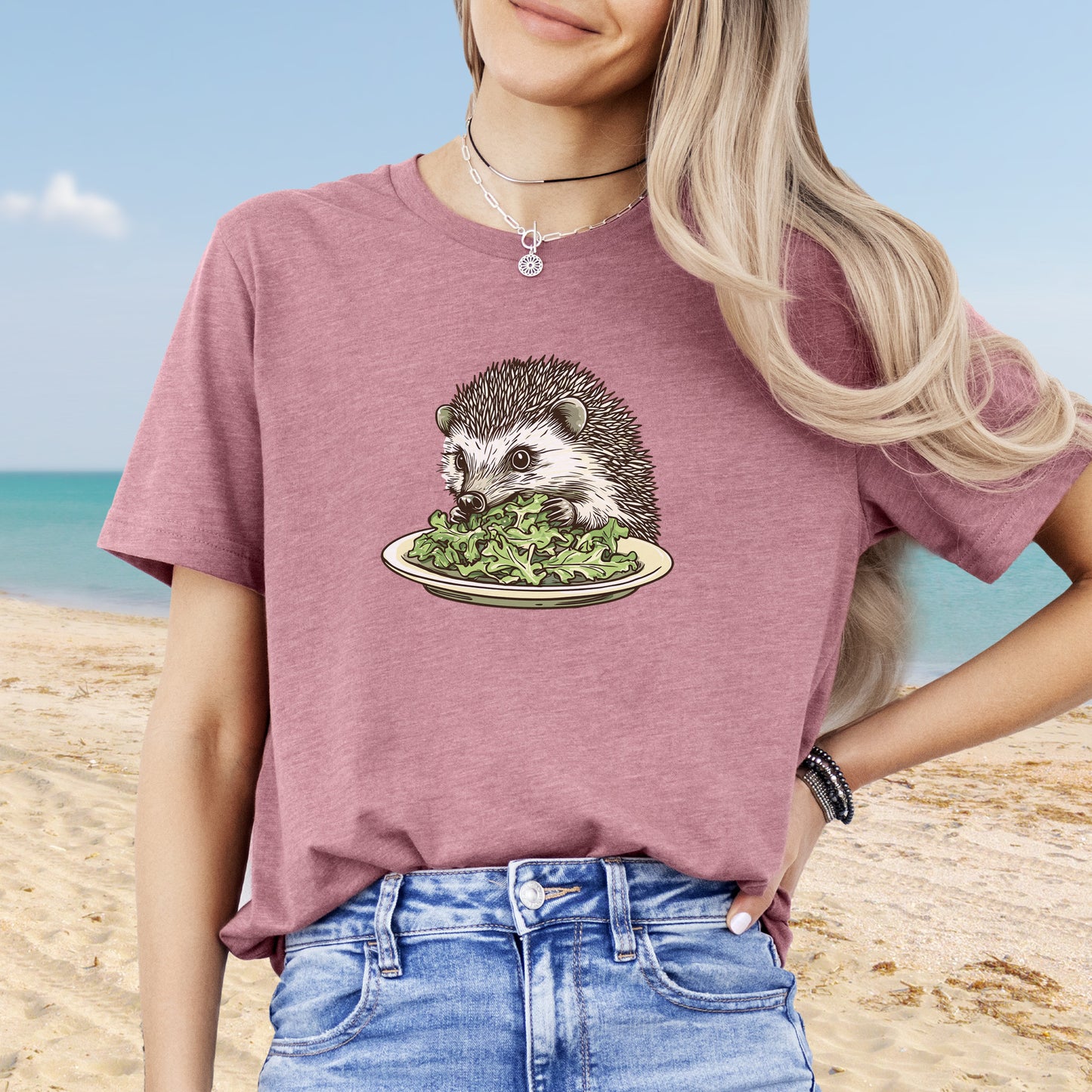 Hedgehog Eating Salad T-Shirt