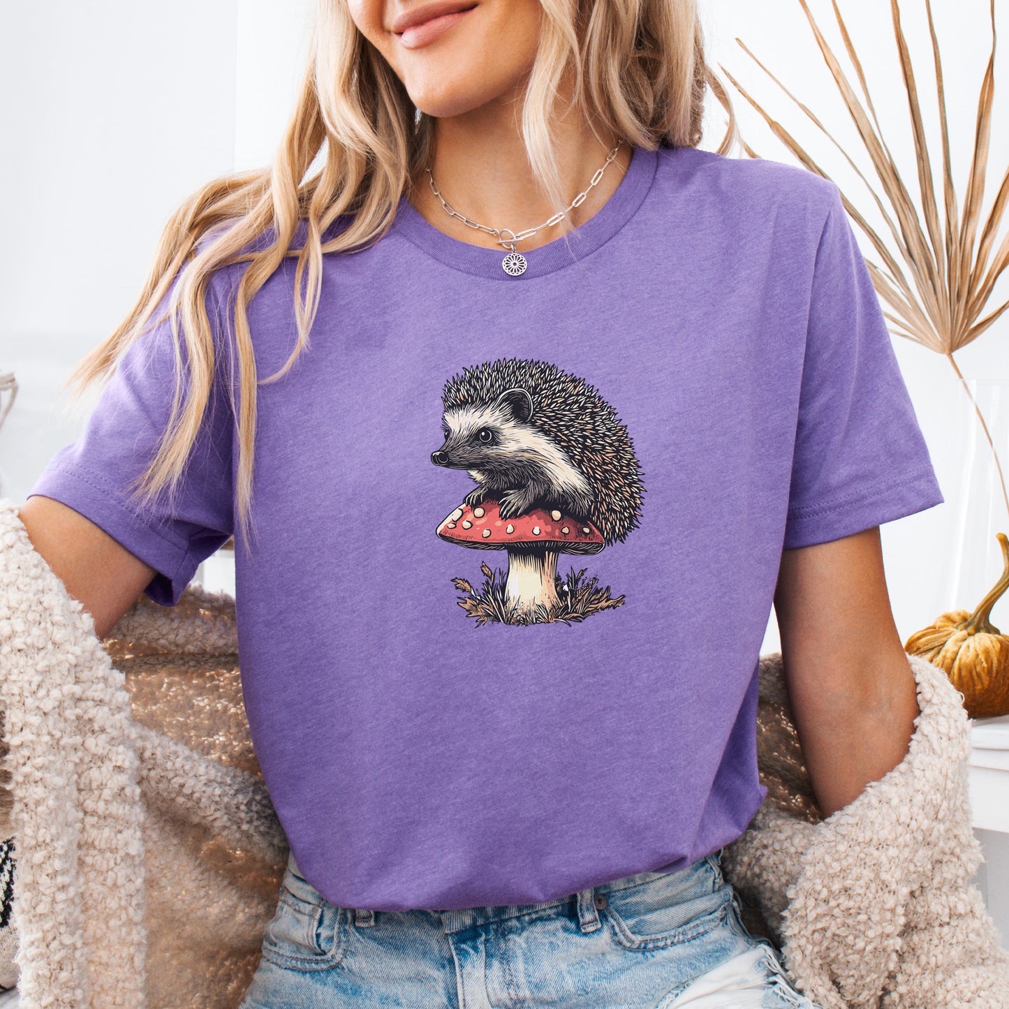 Hedgehog on Mushroom T-Shirt