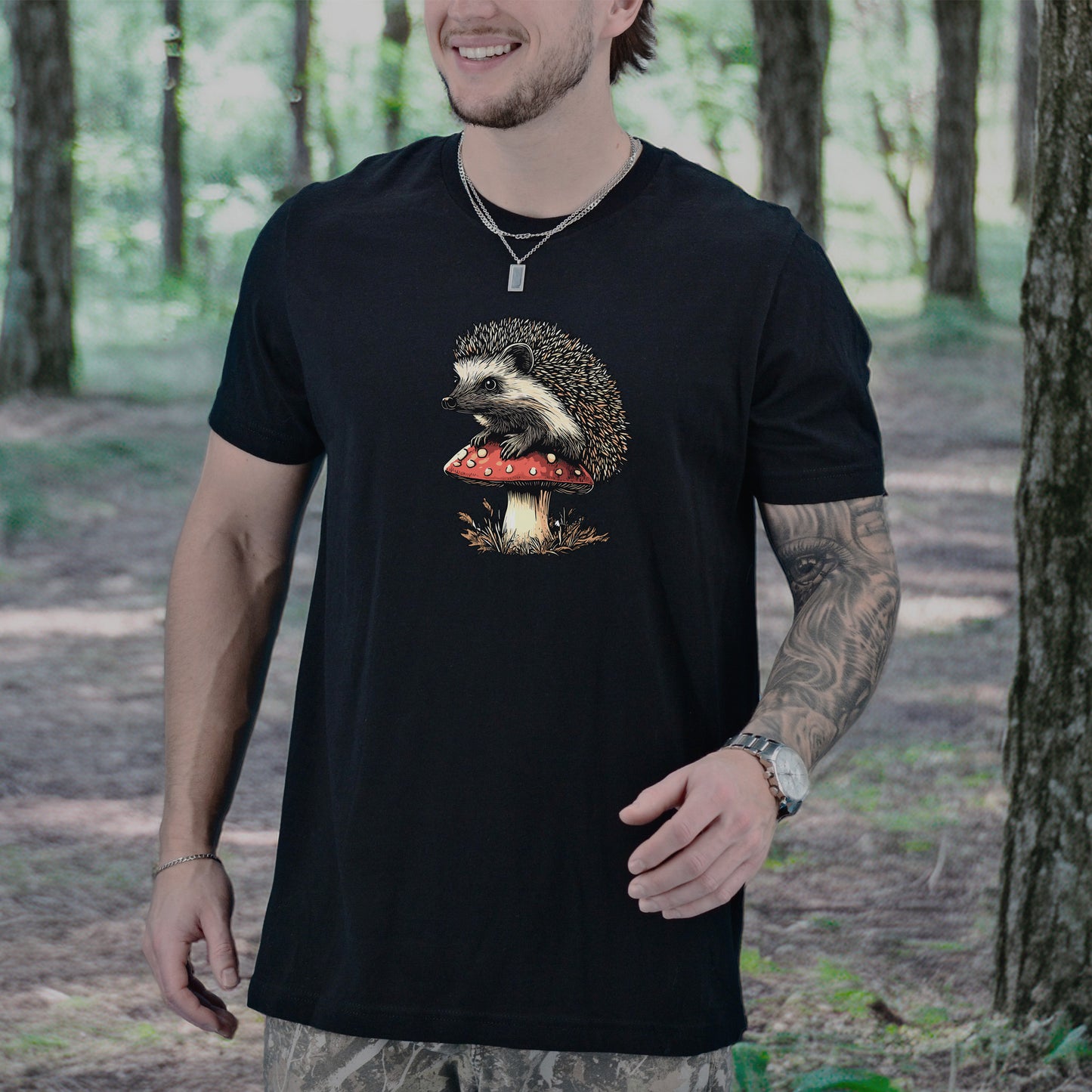 Hedgehog on Mushroom T-Shirt
