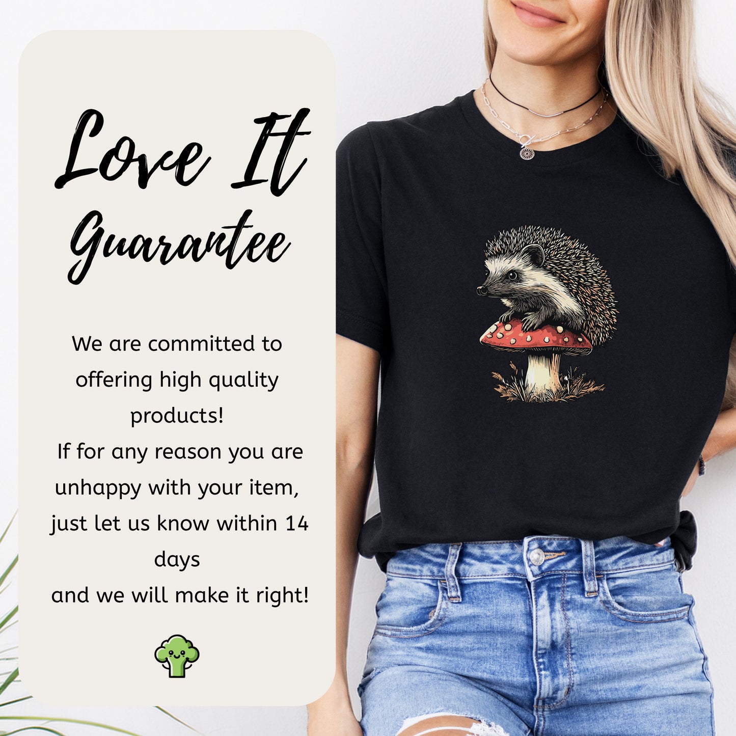 Hedgehog on Mushroom T-Shirt