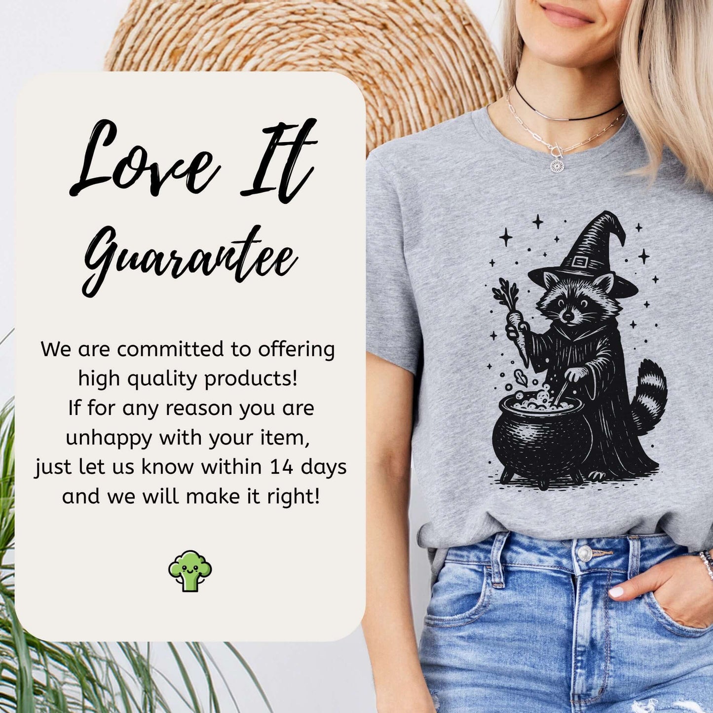 Raccoon Witch Cooking Magic T-Shirt