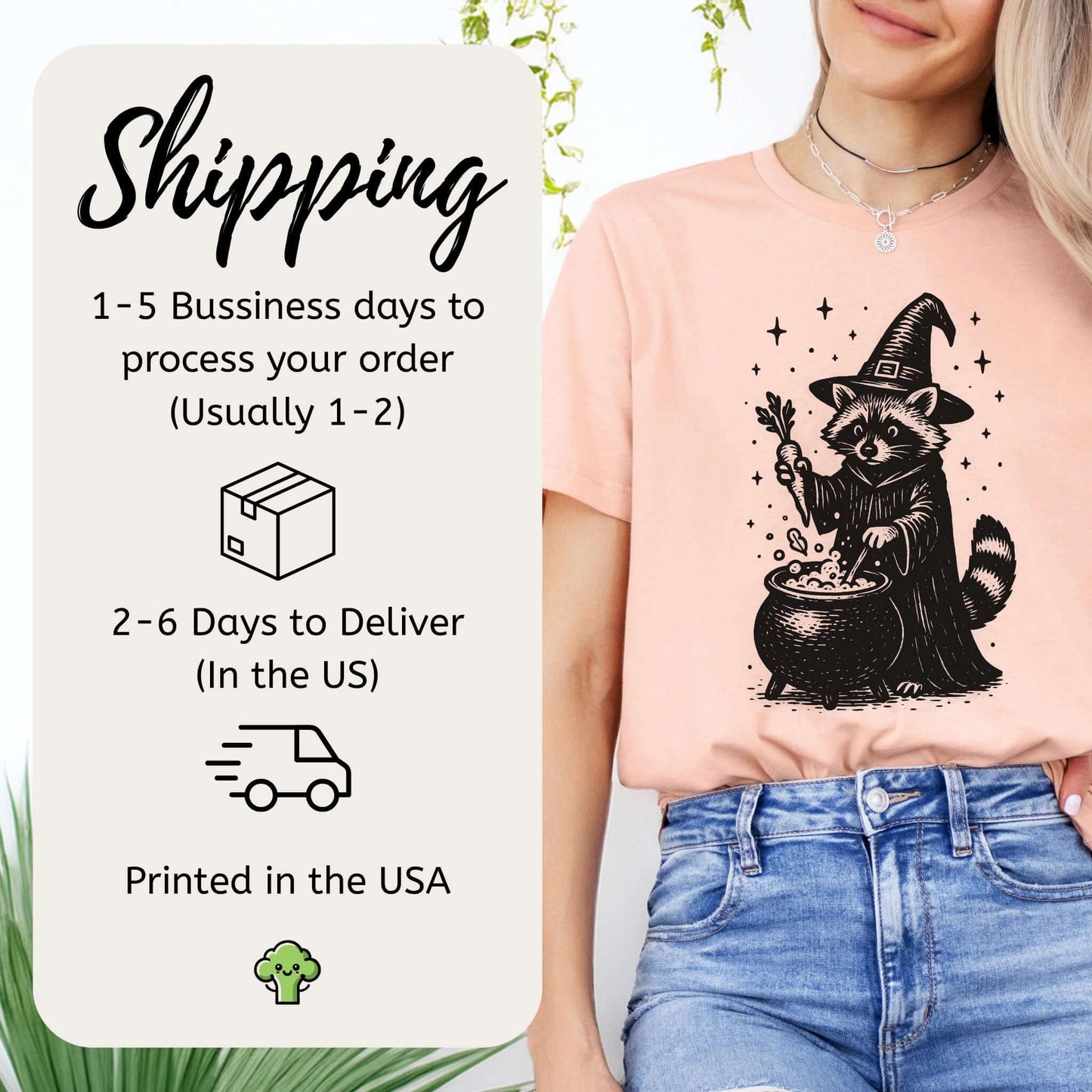 Raccoon Witch Cooking Magic T-Shirt