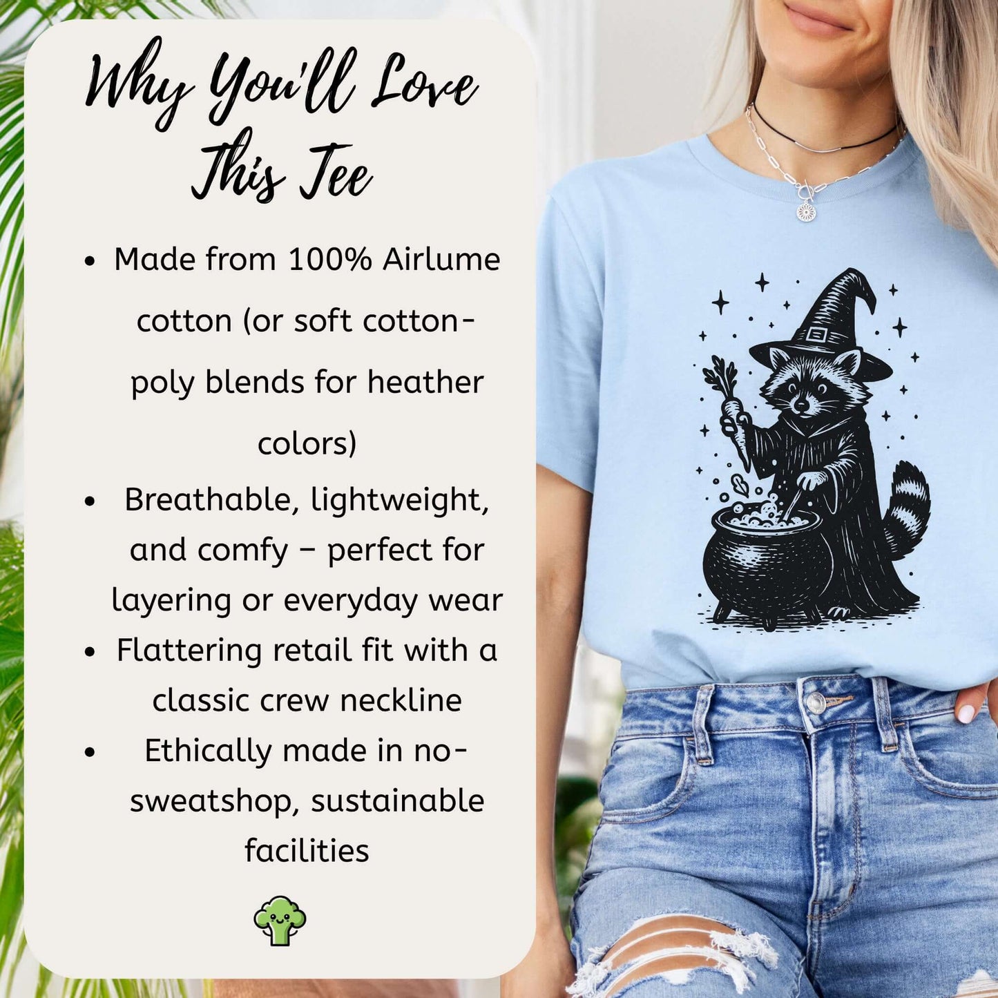 Raccoon Witch Cooking Magic T-Shirt
