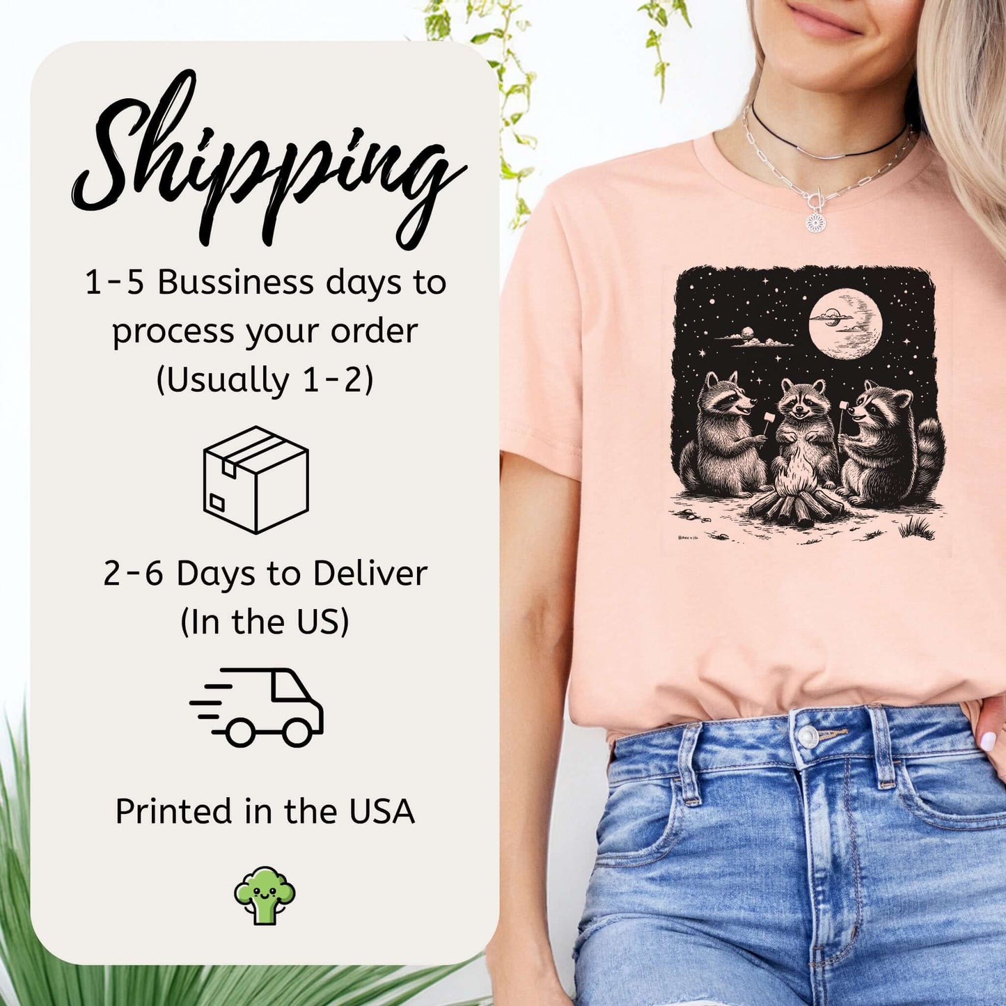Raccoon Campfire Party T-Shirt
