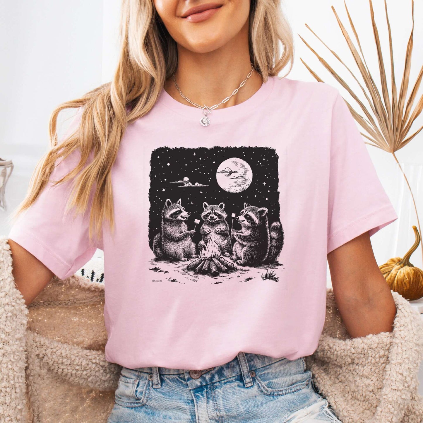 Raccoon Campfire Party T-Shirt