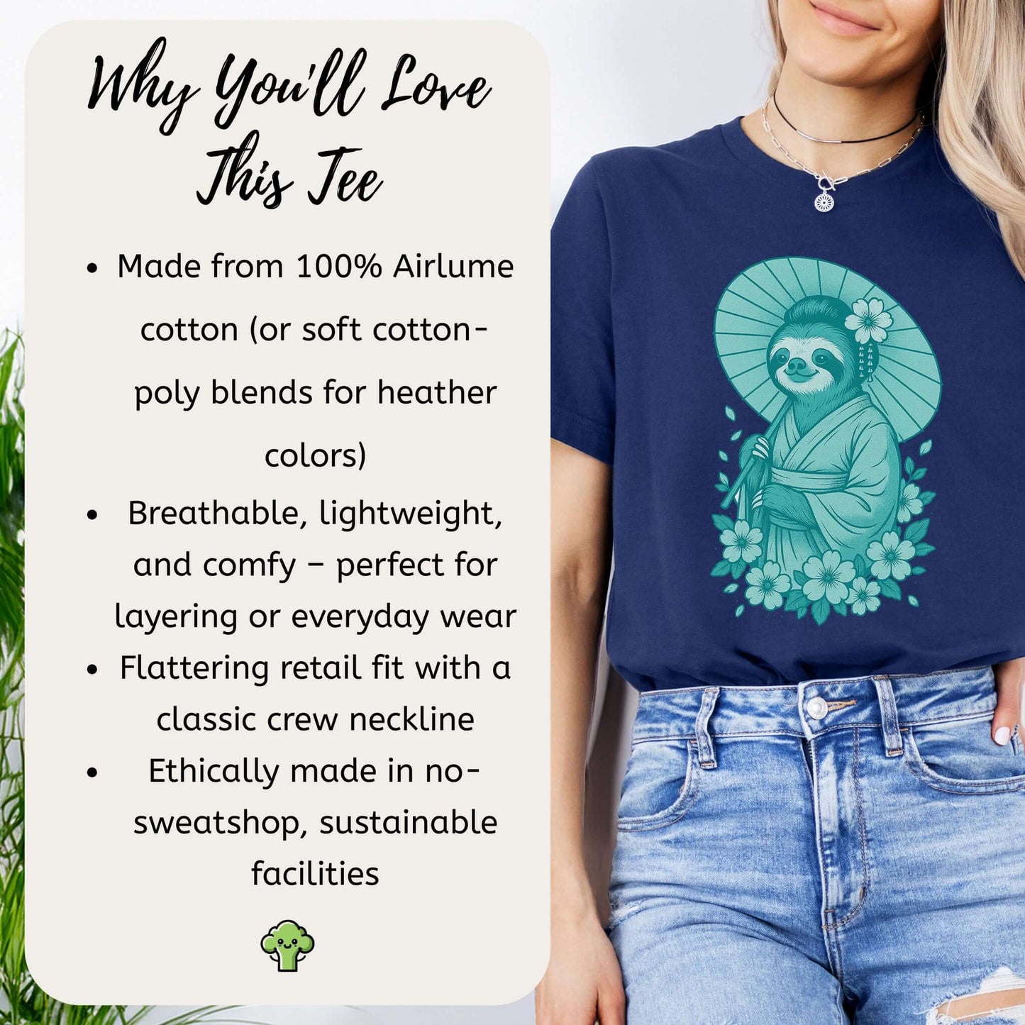Elegant Sloth Geisha Japanese Style T-Shirt