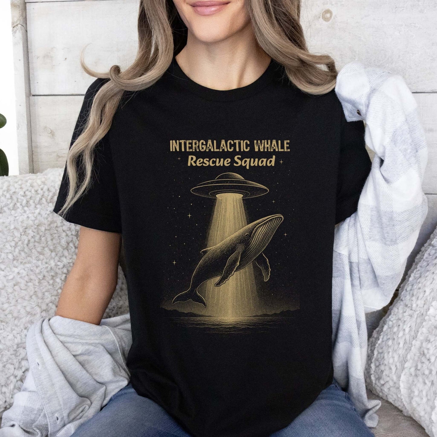 Intergalactic Whale Rescue Squad Shirt – Funny Humpback Whale T-Shirt
