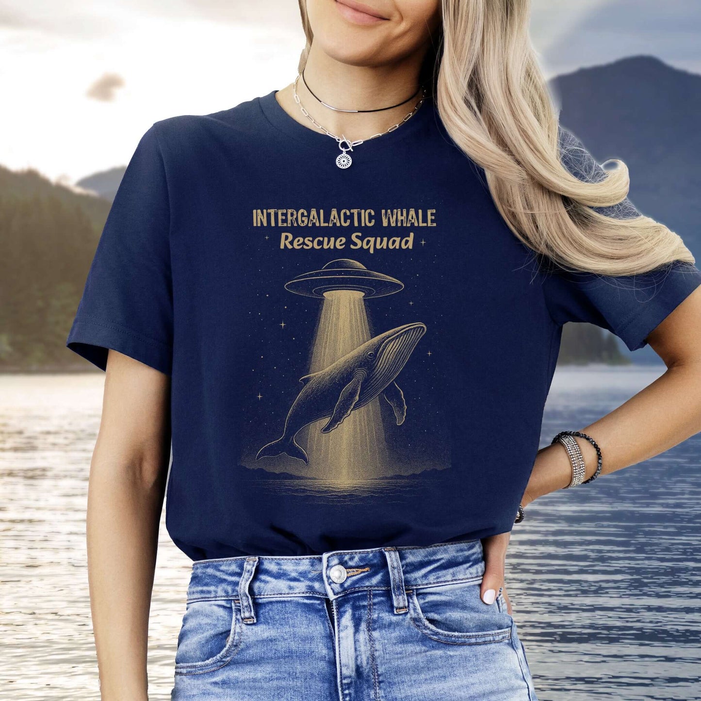 Intergalactic Whale Rescue Squad Shirt – Funny Humpback Whale T-Shirt