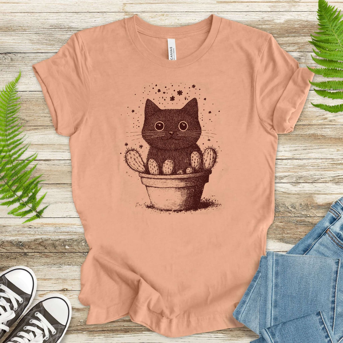 Cactus Cat Confusion T-Shirt