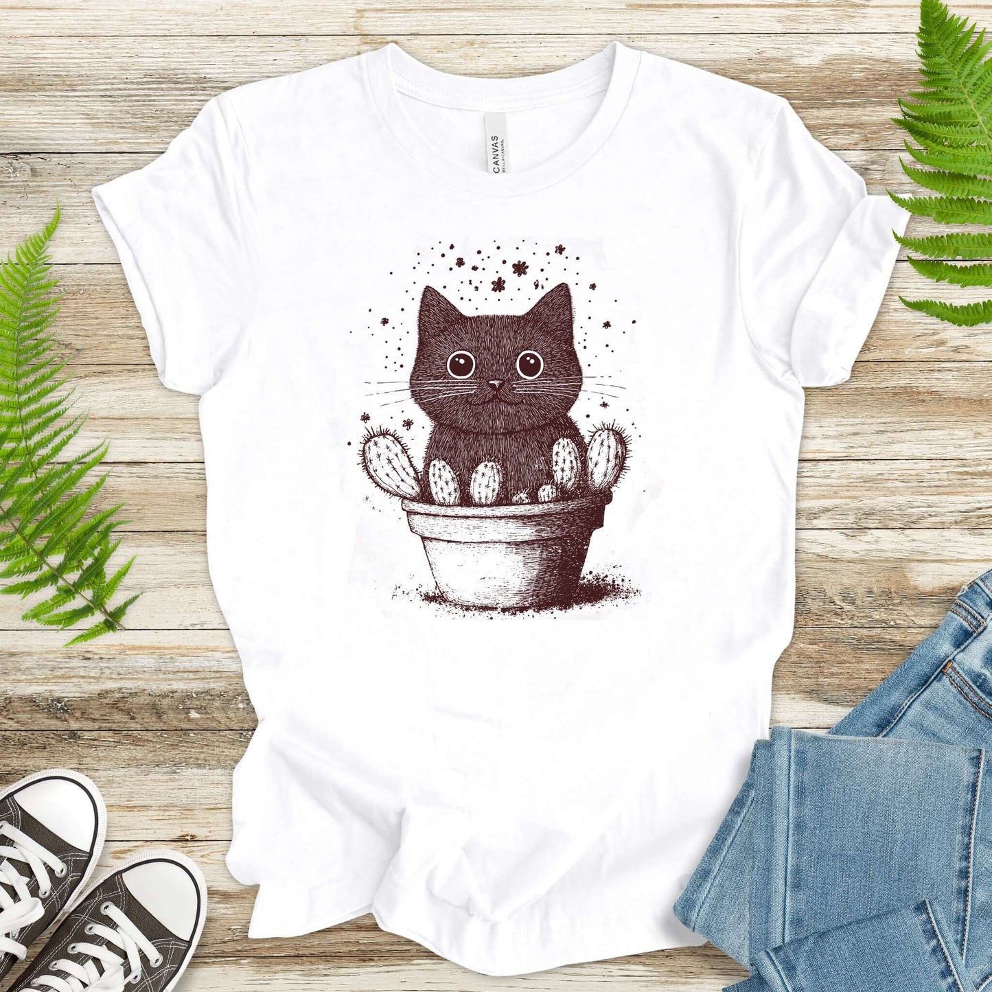 Cactus Cat Confusion T-Shirt