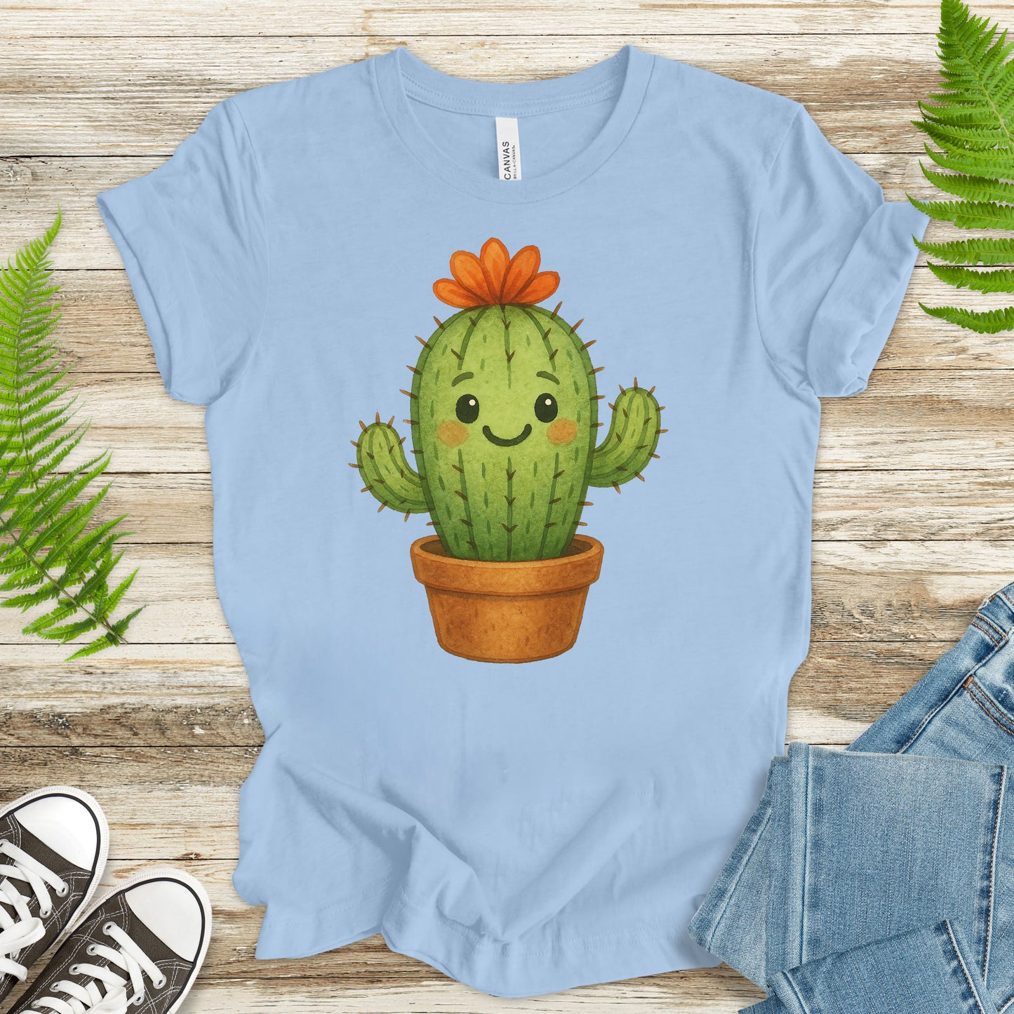 Watercolor Cactus T-Shirt – Cute Succulent Lover Gift & Botanical Vibes