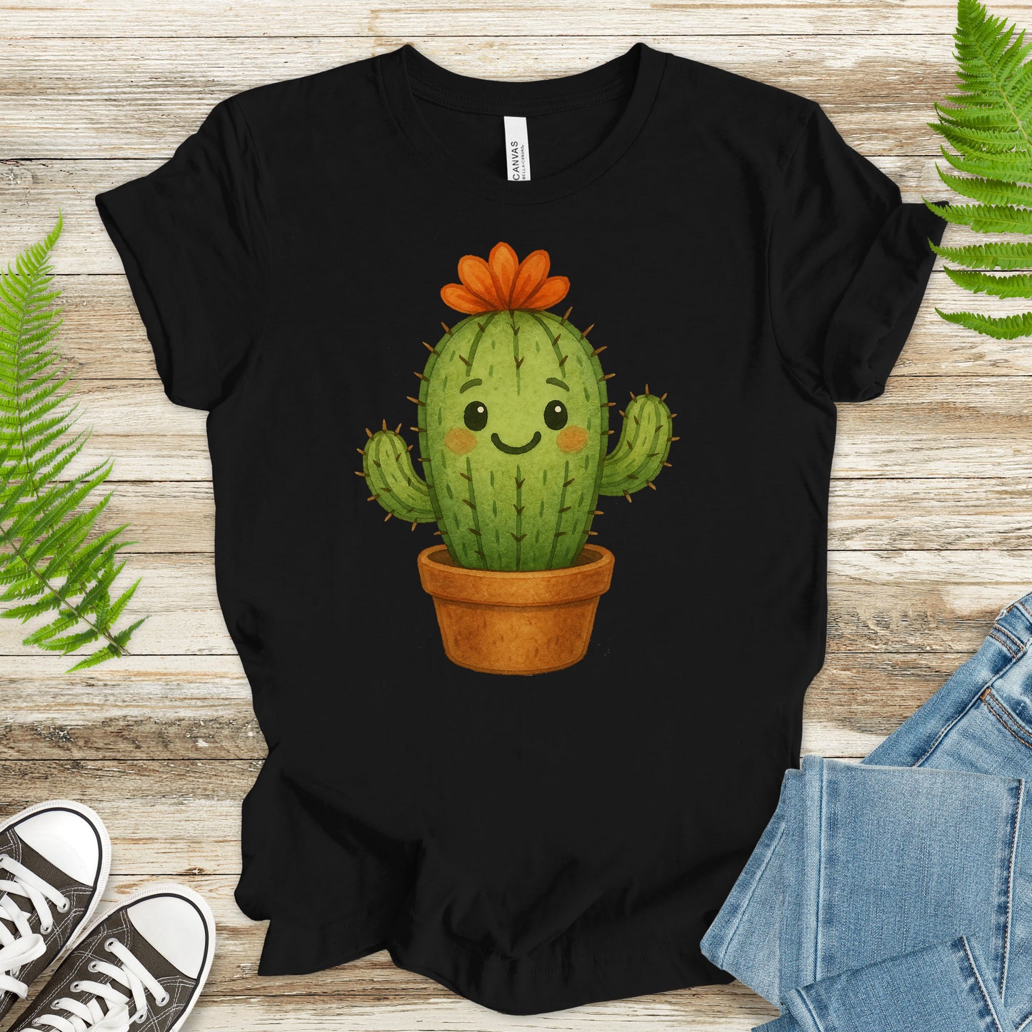 Watercolor Cactus T-Shirt – Cute Succulent Lover Gift & Botanical Vibes