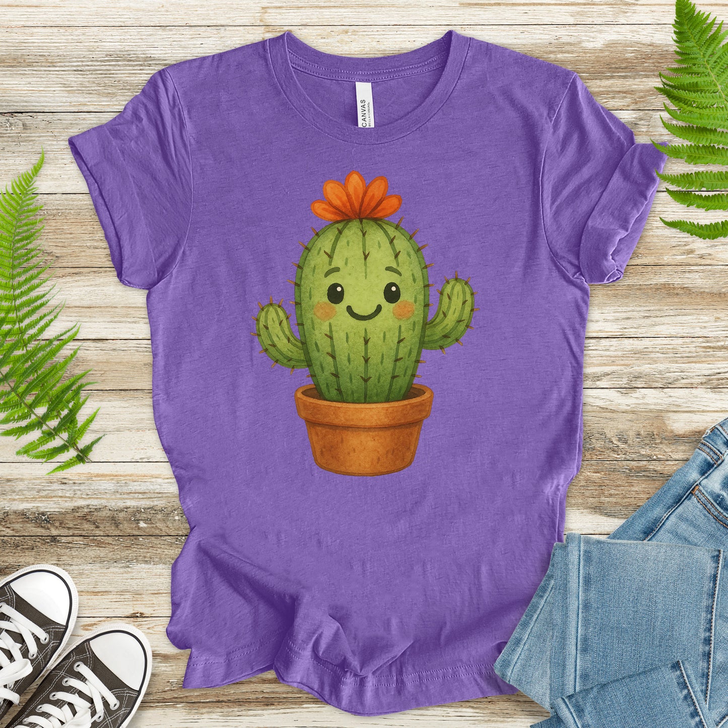 Watercolor Cactus T-Shirt – Cute Succulent Lover Gift & Botanical Vibes