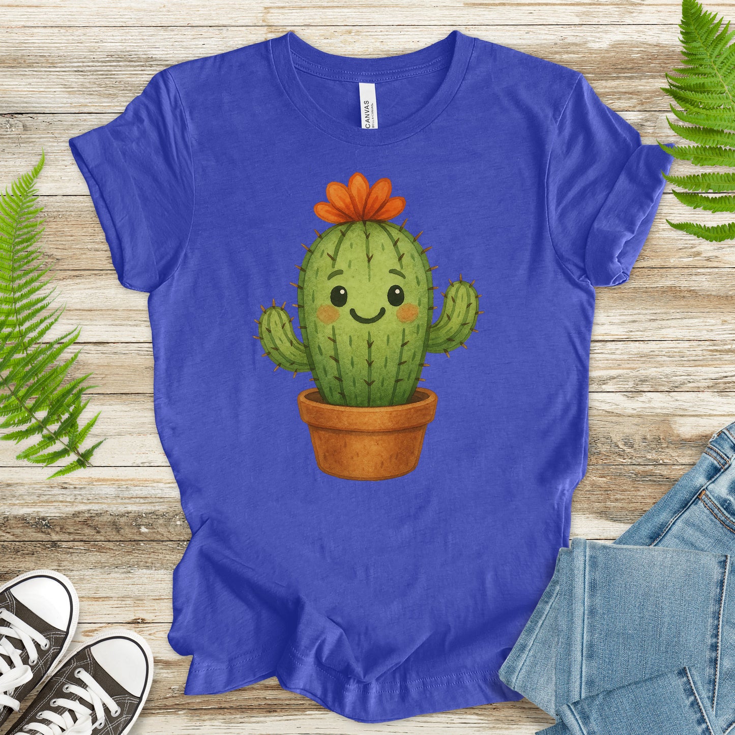 Watercolor Cactus T-Shirt – Cute Succulent Lover Gift & Botanical Vibes