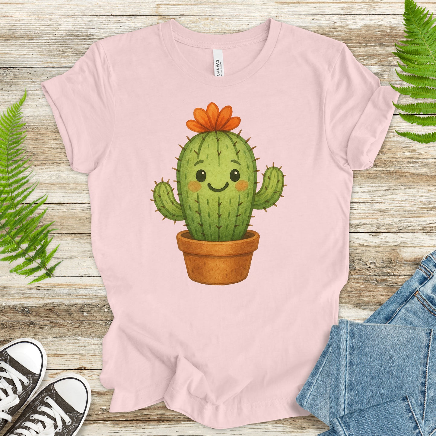 Watercolor Cactus T-Shirt – Cute Succulent Lover Gift & Botanical Vibes