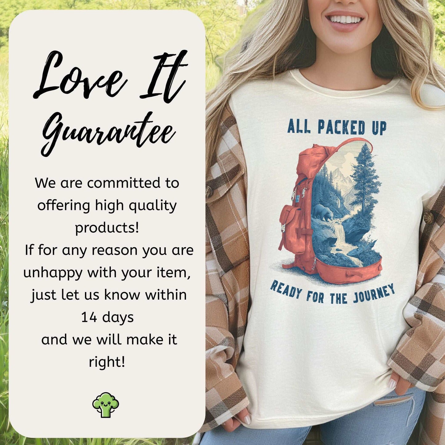 All Packed Up T-Shirt – Retro Backpack Adventure Wilderness Tee