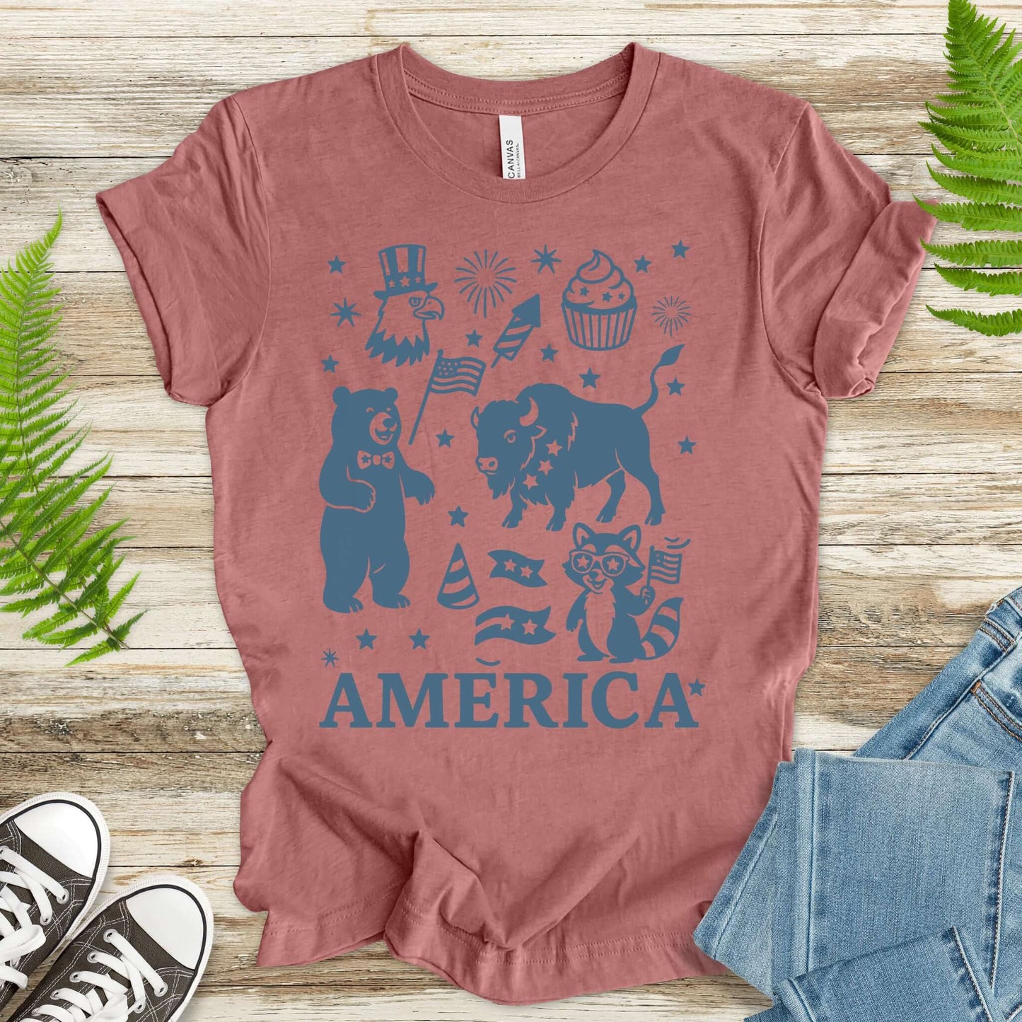 4th of July Funny Animal Party T-Shirt