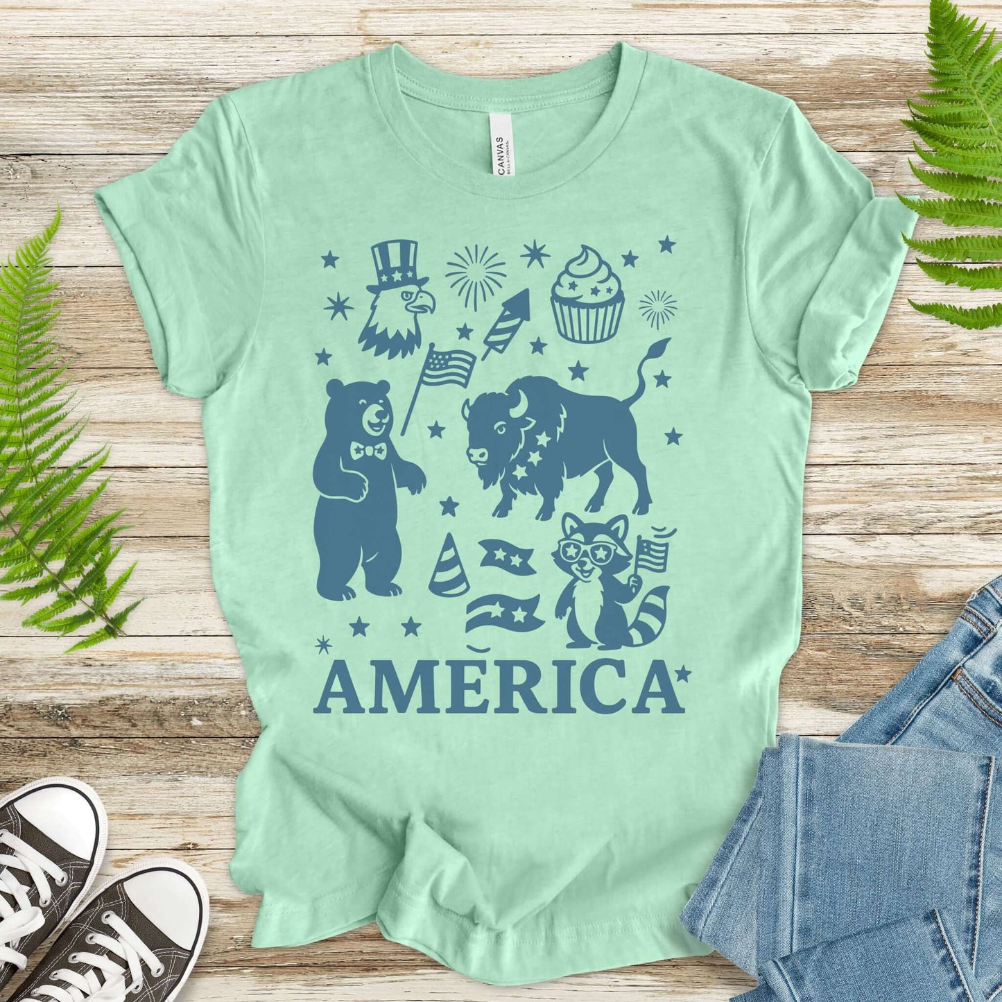4th of July Funny Animal Party T-Shirt