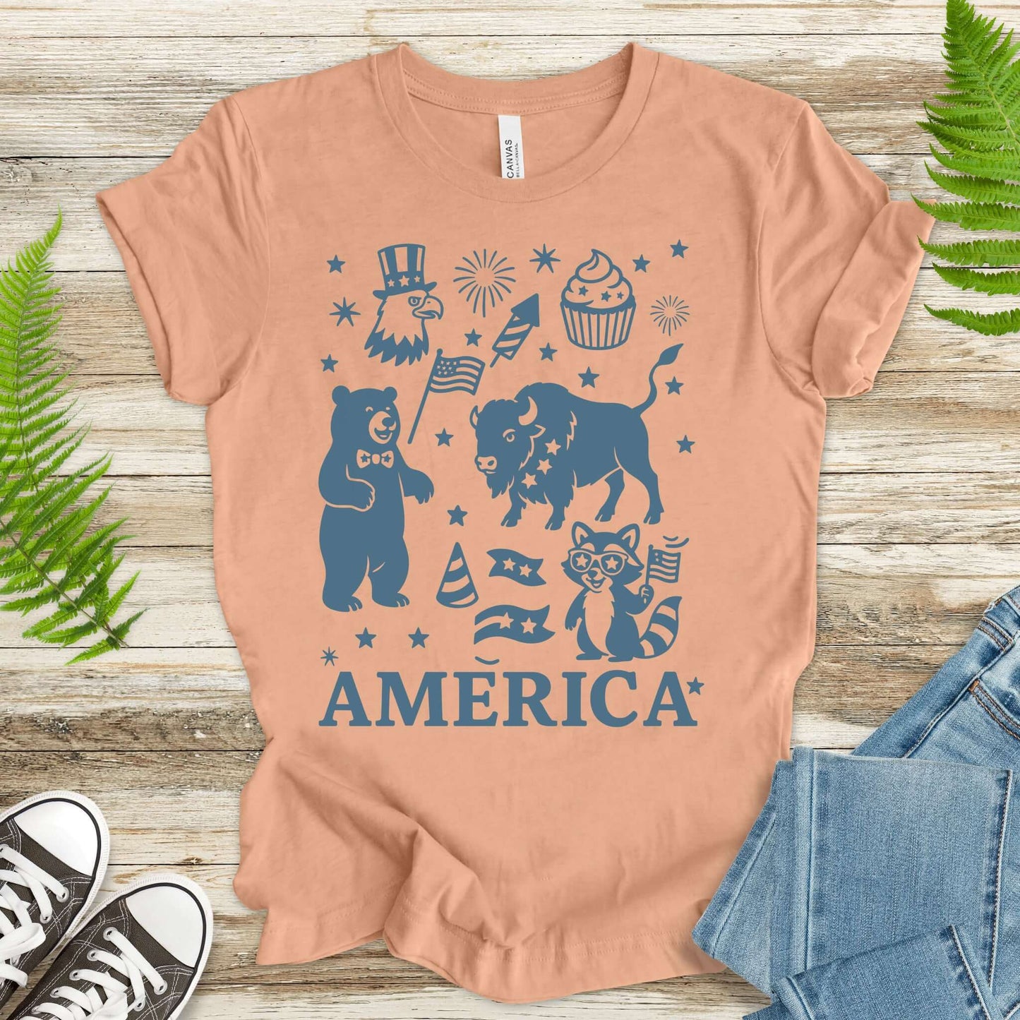 4th of July Funny Animal Party T-Shirt
