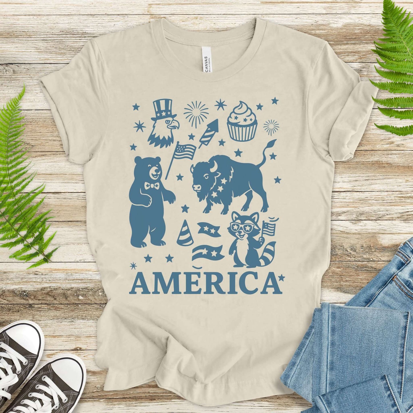 4th of July Funny Animal Party T-Shirt