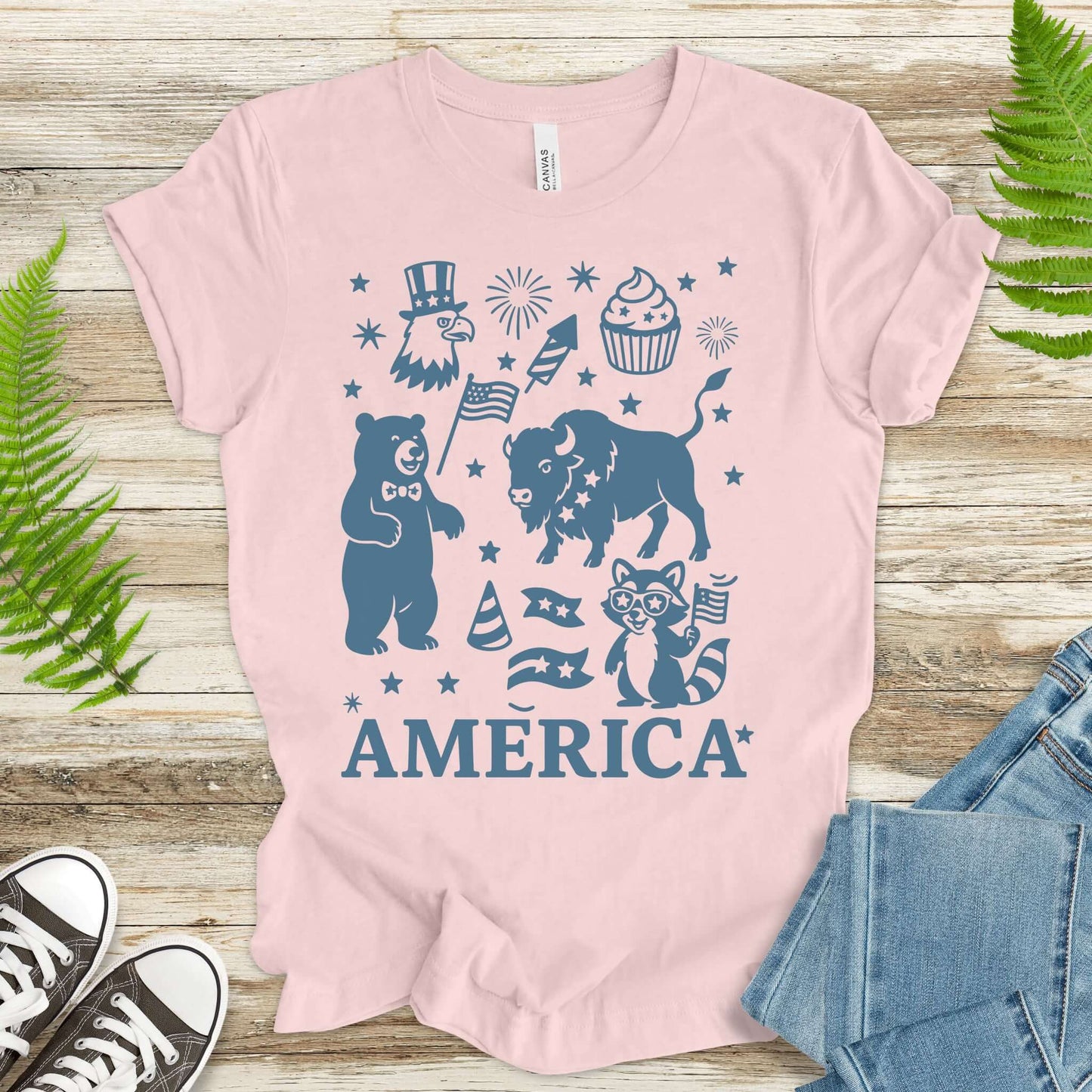 4th of July Funny Animal Party T-Shirt