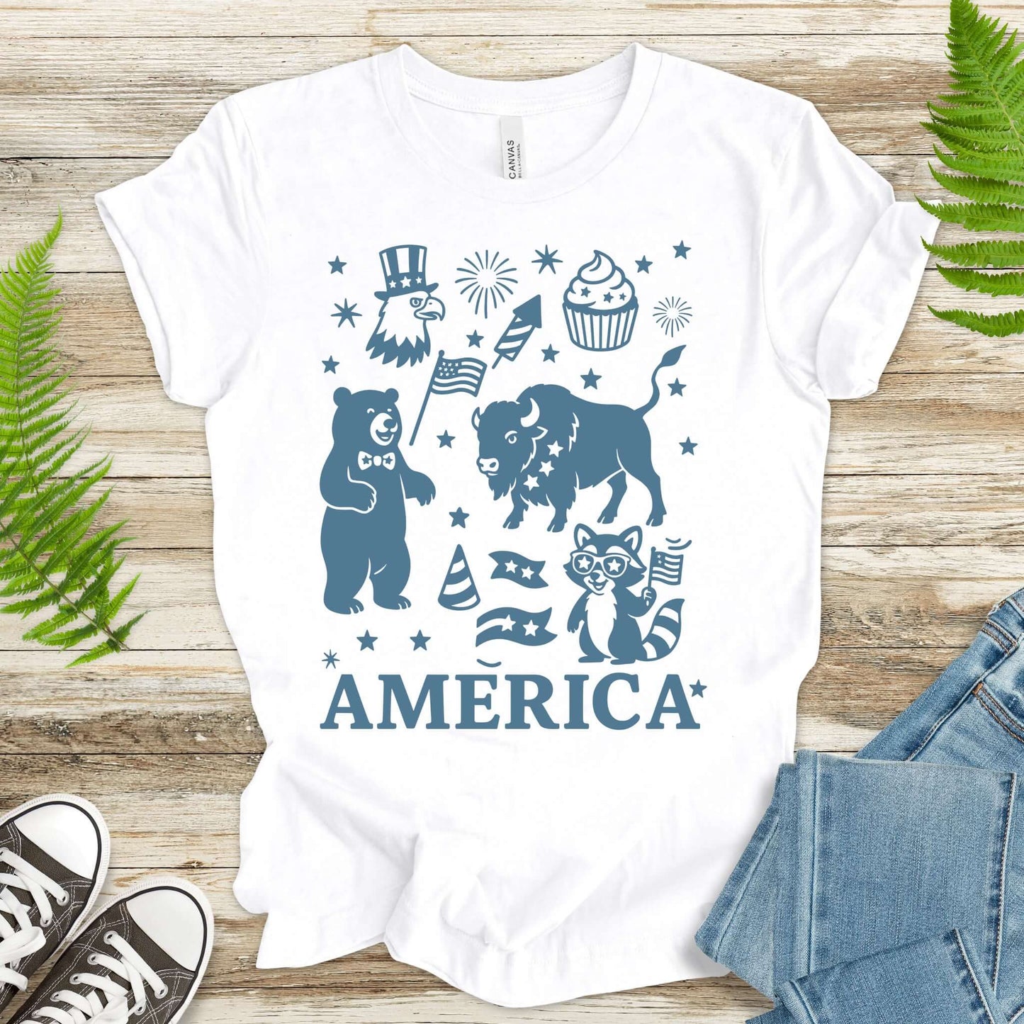 4th of July Funny Animal Party T-Shirt