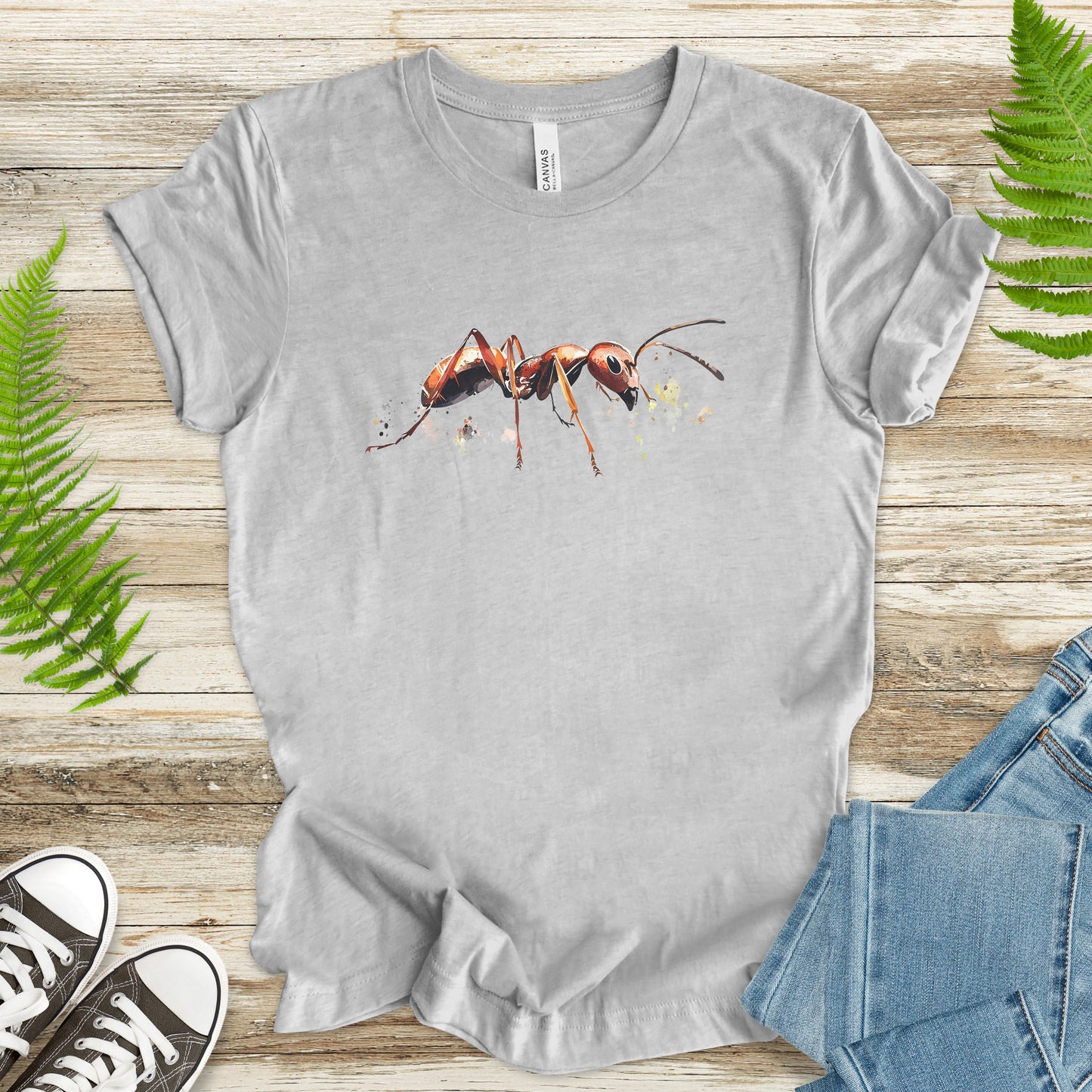 Watercolor Ant T-Shirt – Insect Lover Nature Art Tee
