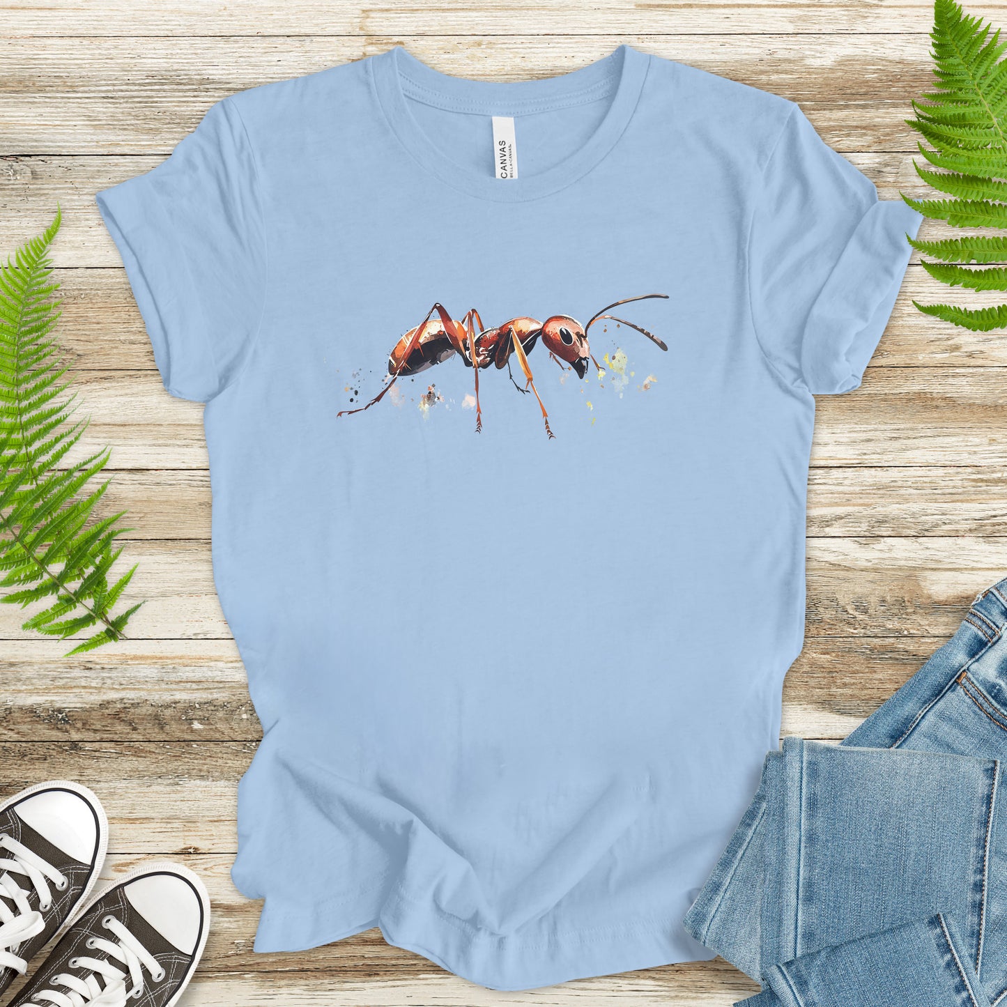 Watercolor Ant T-Shirt – Insect Lover Nature Art Tee