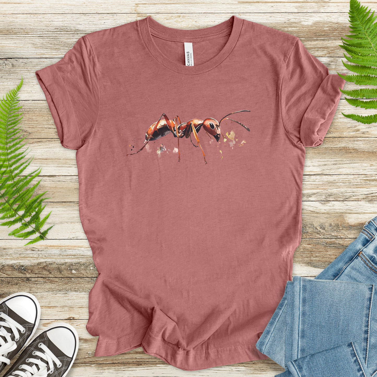 Watercolor Ant T-Shirt – Insect Lover Nature Art Tee