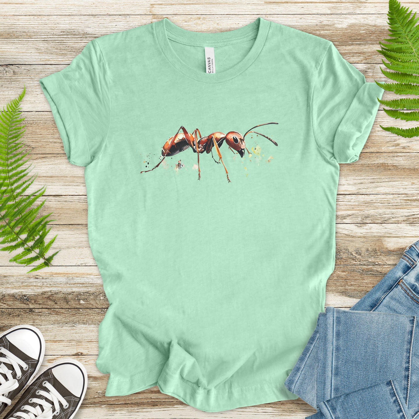 Watercolor Ant T-Shirt – Insect Lover Nature Art Tee