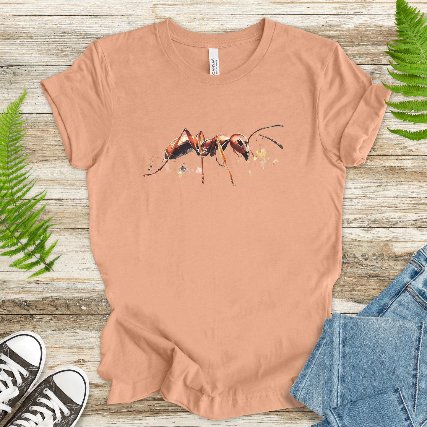 Watercolor Ant T-Shirt – Insect Lover Nature Art Tee