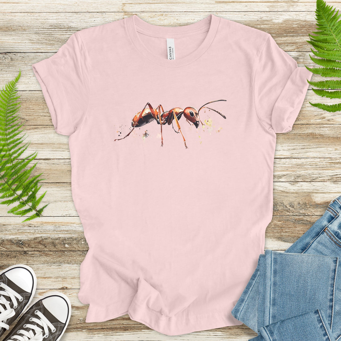 Watercolor Ant T-Shirt – Insect Lover Nature Art Tee