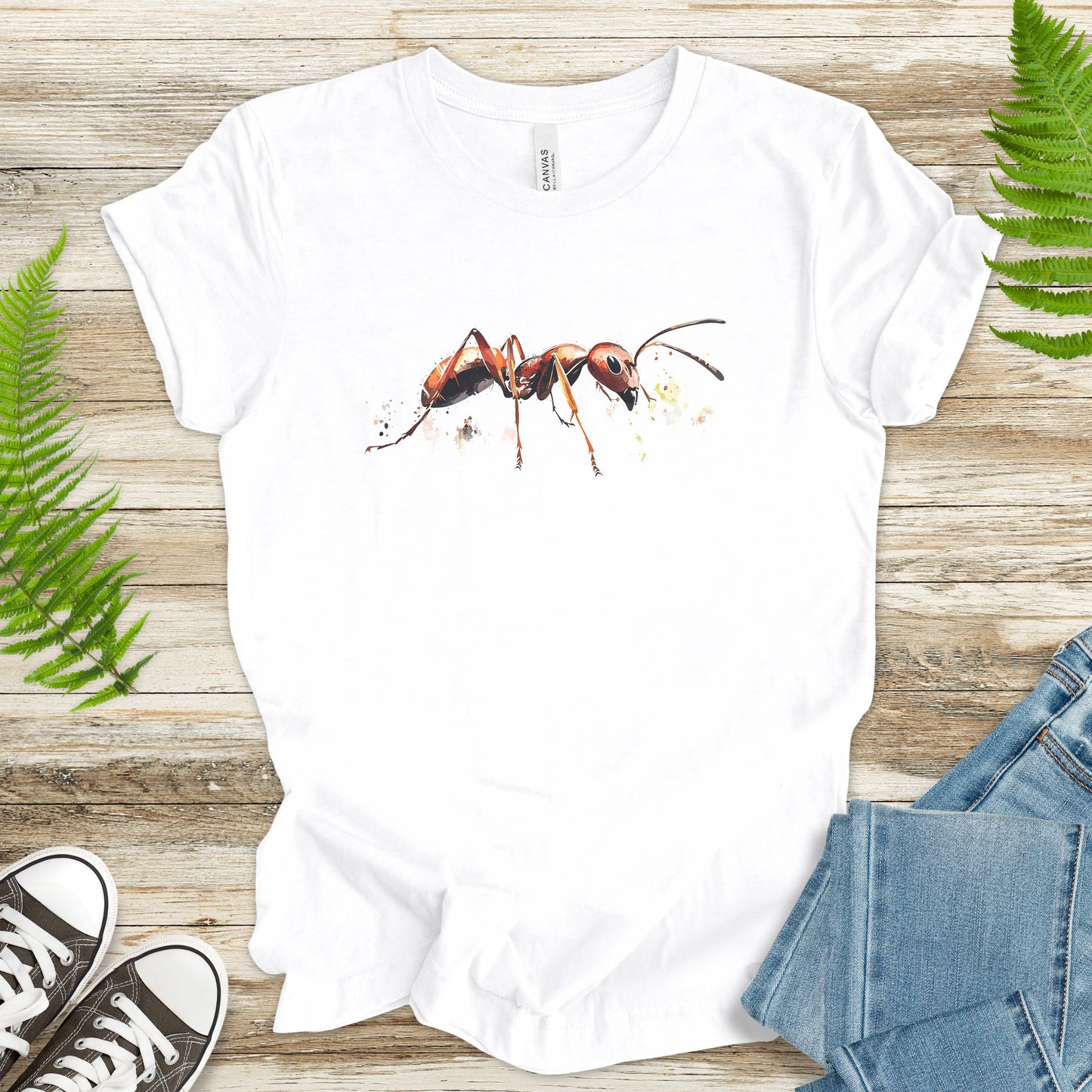 Watercolor Ant T-Shirt – Insect Lover Nature Art Tee
