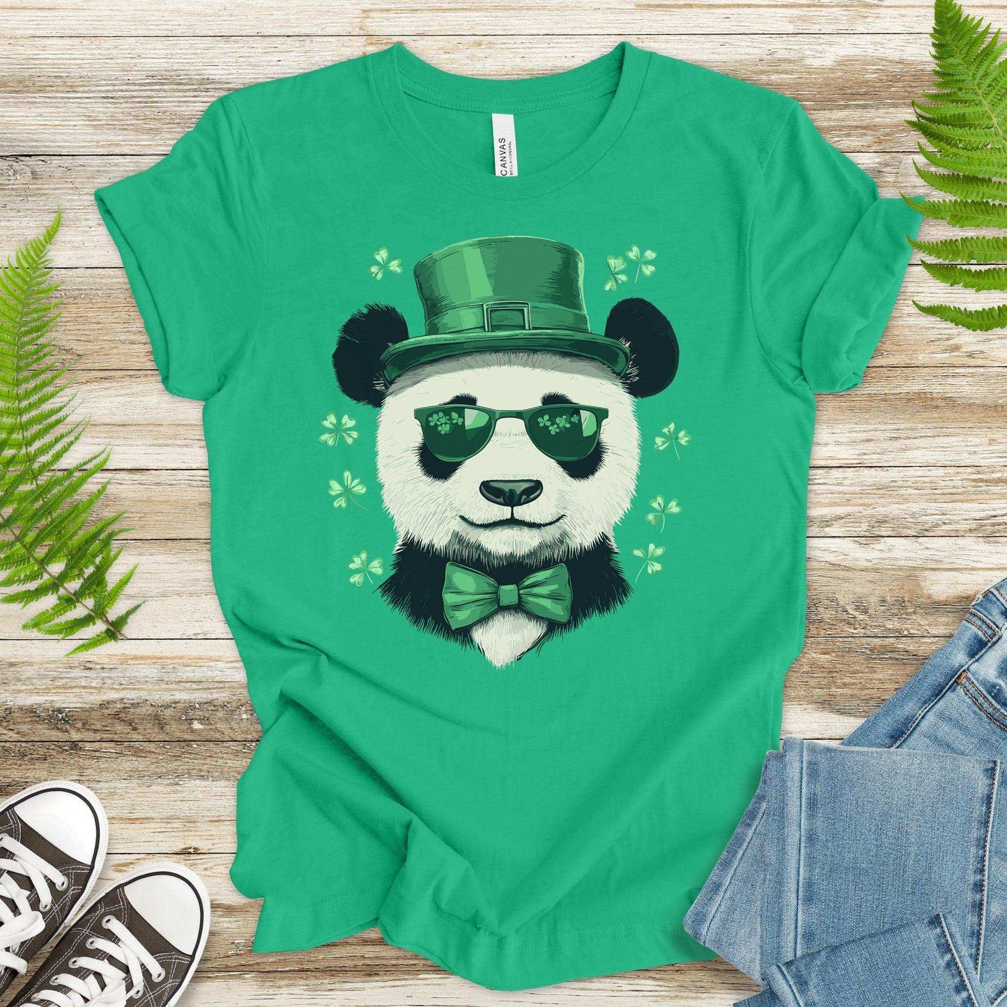 Bamboo & Blarney: St. Patrick’s Day Panda T-Shirt - TShirtree