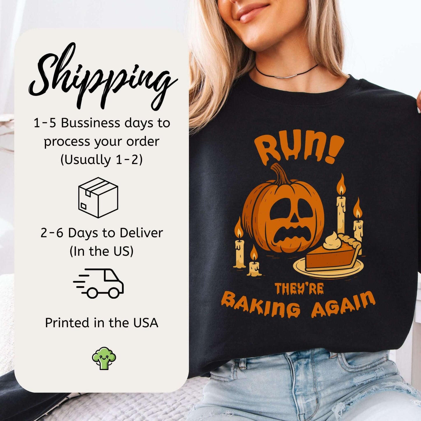 Pumpkin Pie Panic Sweatshirt – Funny Halloween & Thanksgiving Baking Sweater