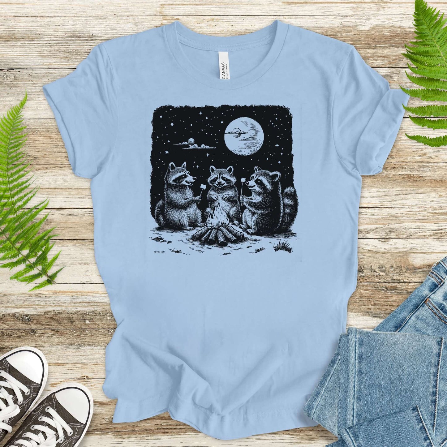 Raccoon Campfire Party T-Shirt
