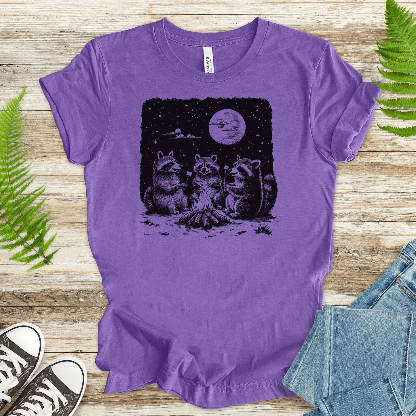 Raccoon Campfire Party T-Shirt