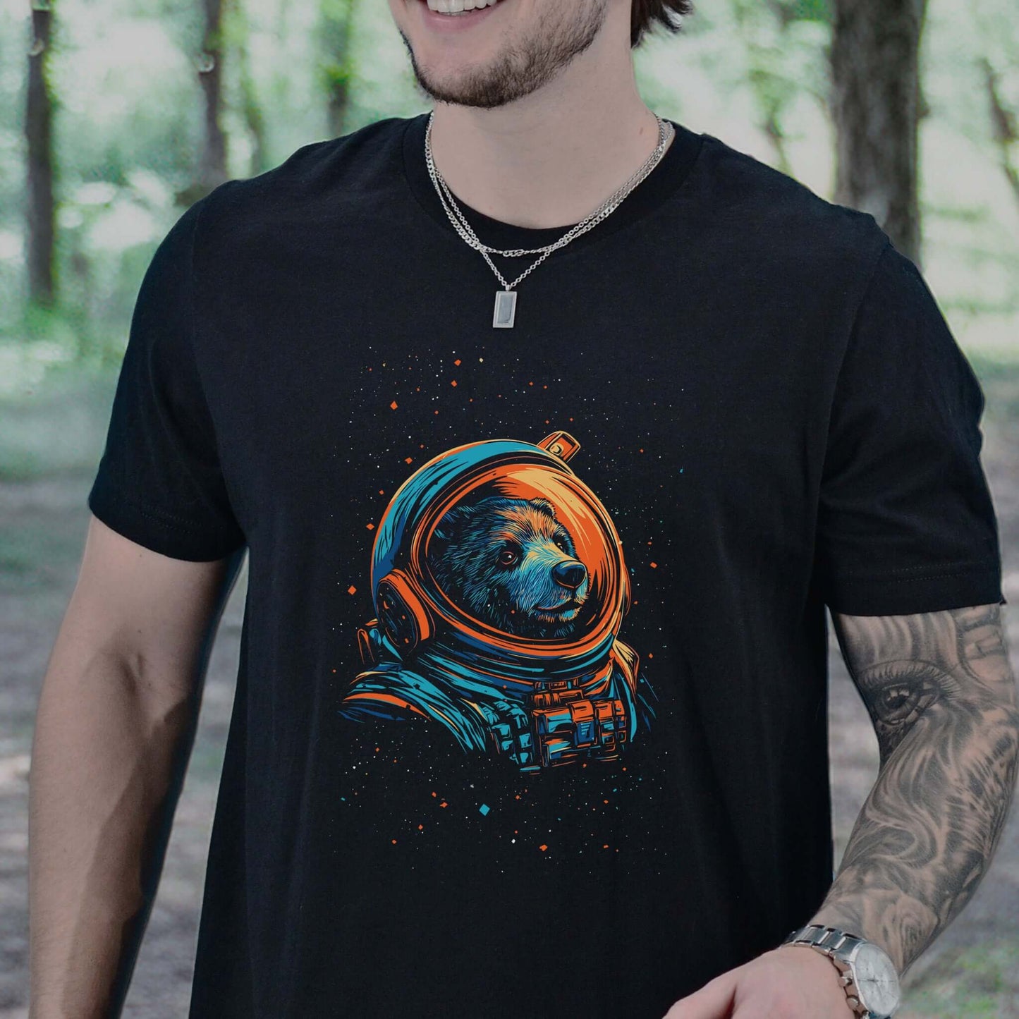 Cosmic Explorer Bear Shirt – Space Animal Astronaut T-Shirt