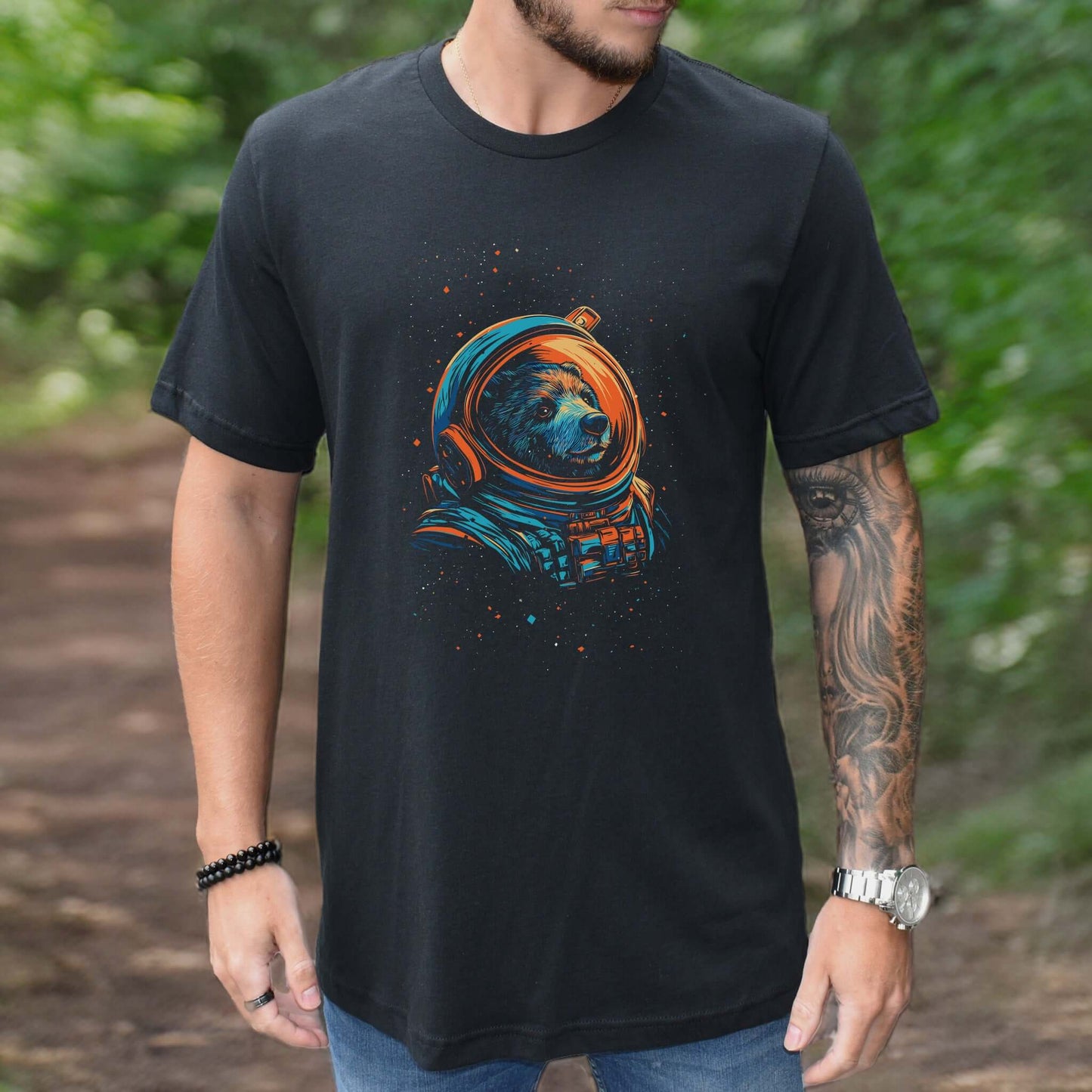 Cosmic Explorer Bear Shirt – Space Animal Astronaut T-Shirt