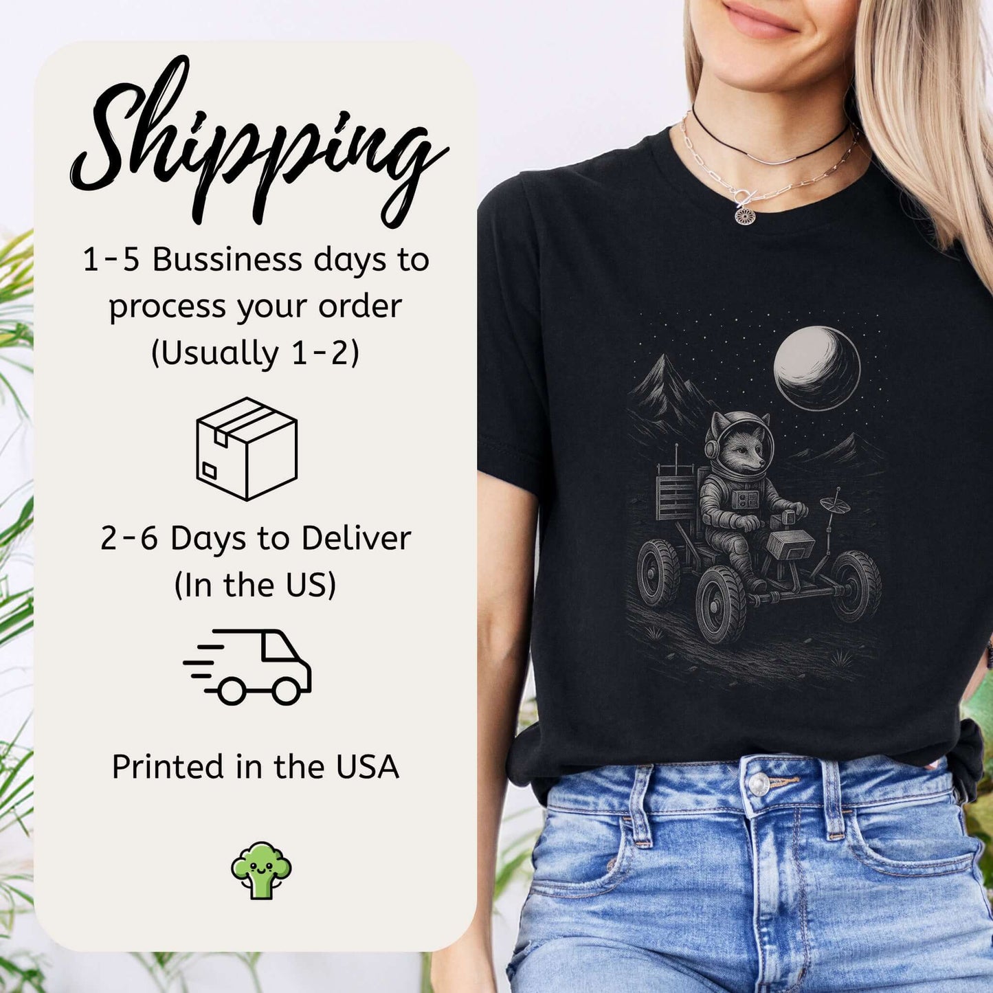Astronaut Fox Moon Rover T-Shirt – Space Explorer Animal Tee