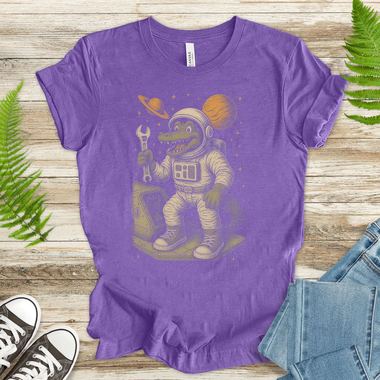 Astronaut Alligator Repair Crew T-Shirt – Funny Space Reptile Tee